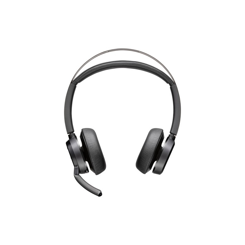 Poly Voyager Focus 2 Belaidės ausinės, Bluetooth, BT700 USB-C Adapter, Charging stand, Juoda