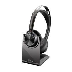 Poly Voyager Focus 2 Belaidės ausinės, Bluetooth, BT700 USB-C Adapter, Charging stand, Juoda
