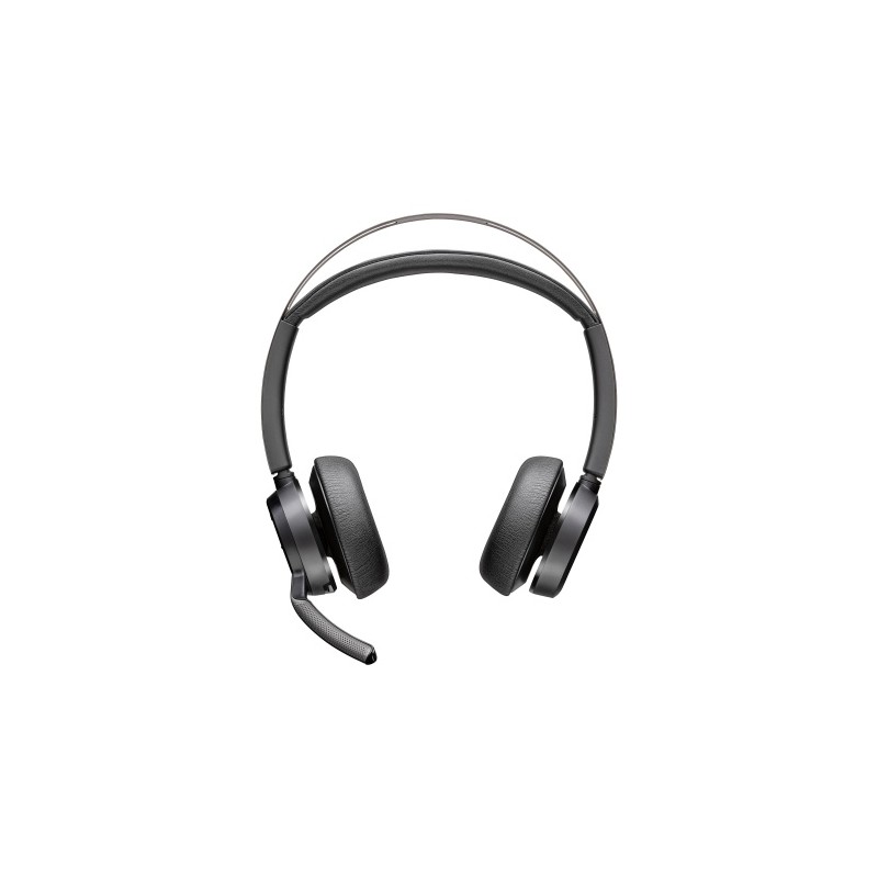 Poly Voyager Focus 2 Belaidės ausinės, Bluetooth, BT700 USB-C Adapter, Charging stand, Juoda