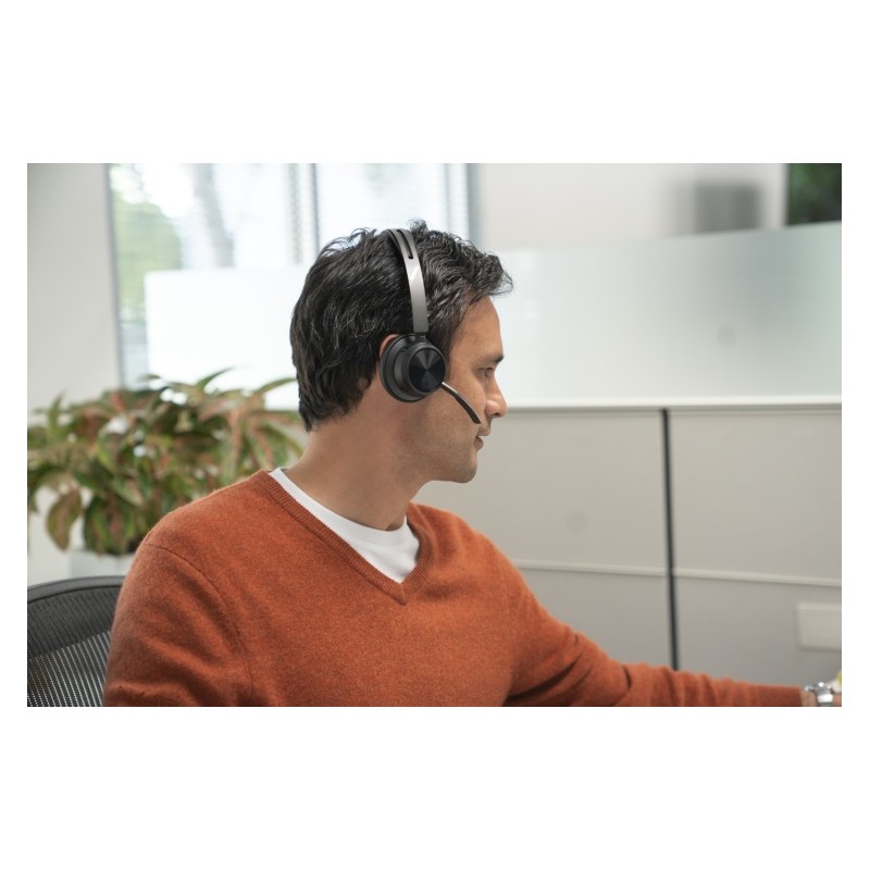 Poly Voyager Focus 2 Belaidės ausinės, Bluetooth, BT700 USB-C Adapter, Charging stand, Juoda