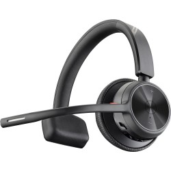 Poly Voyager 4310 UC Mono Belaidės ausinės, Bluetooth, BT700 USB-A Adapter, Charging Stand, Juoda