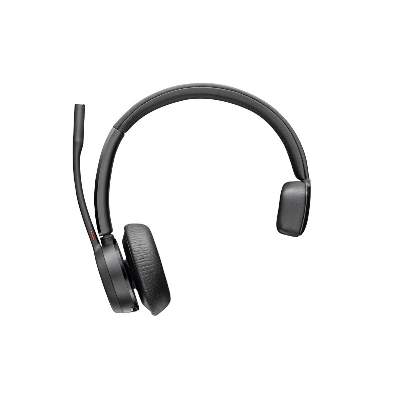 Poly Voyager 4310 Mono Belaidės ausinės, Bluetooth, BT700 USB-C Adapter, Charging Stand, Juoda