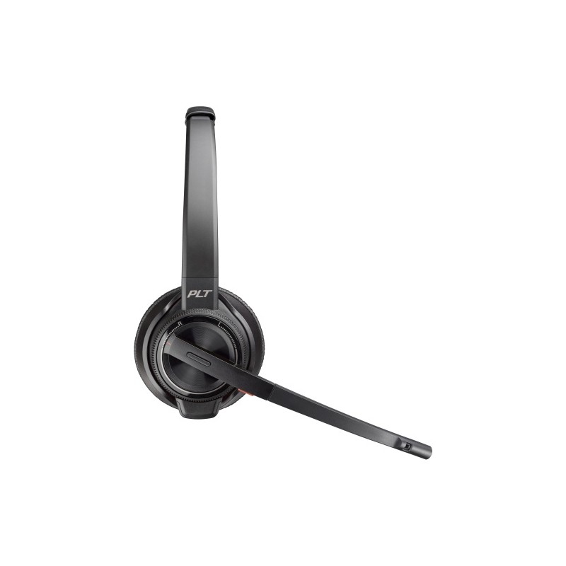 Poly Savi 8220 UC DECT Belaidės ausinės, Bluetooth, USB-A/C Adapter, Charging Stand, Juoda