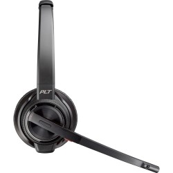 Poly Savi 8220 UC MS Teams DECT Belaidės ausinės, Bluetooth, USB-A/C Adapter, Charging Stand, Juoda