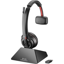 Poly Savi 8210 Office Mono DECT Belaidės ausinės, Bluetooth, Office base, Juoda