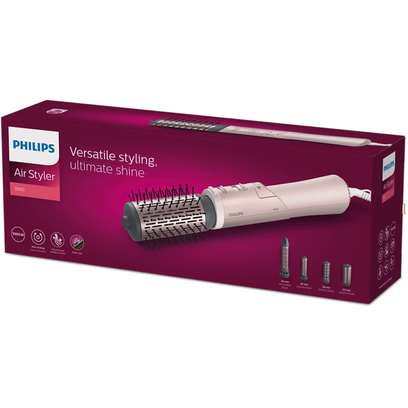 Philips 7000 Series BHA735/00 Plaukų formavimo šukos, Warm Pink