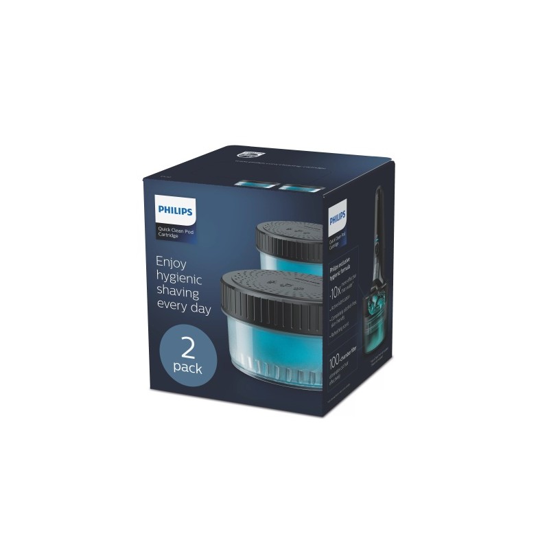 Philips Quick Clean Pod Cartridge CC12/50 2-pack Elektrinių skustuvų galvučių valymo kasetės