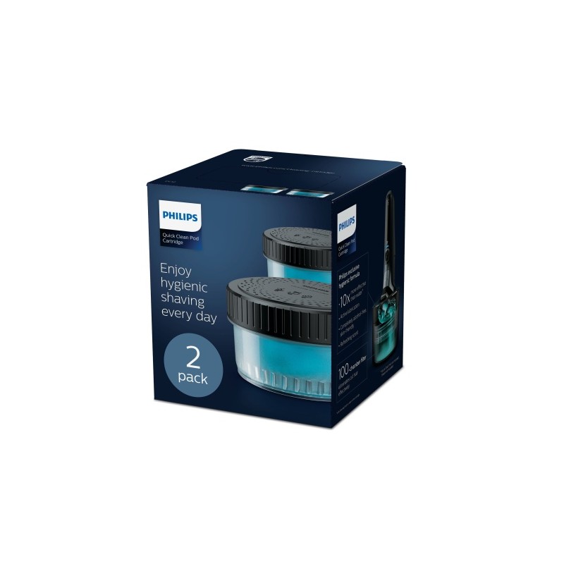 Philips Quick Clean Pod Cartridge CC12/50 2-pack Elektrinių skustuvų galvučių valymo kasetės