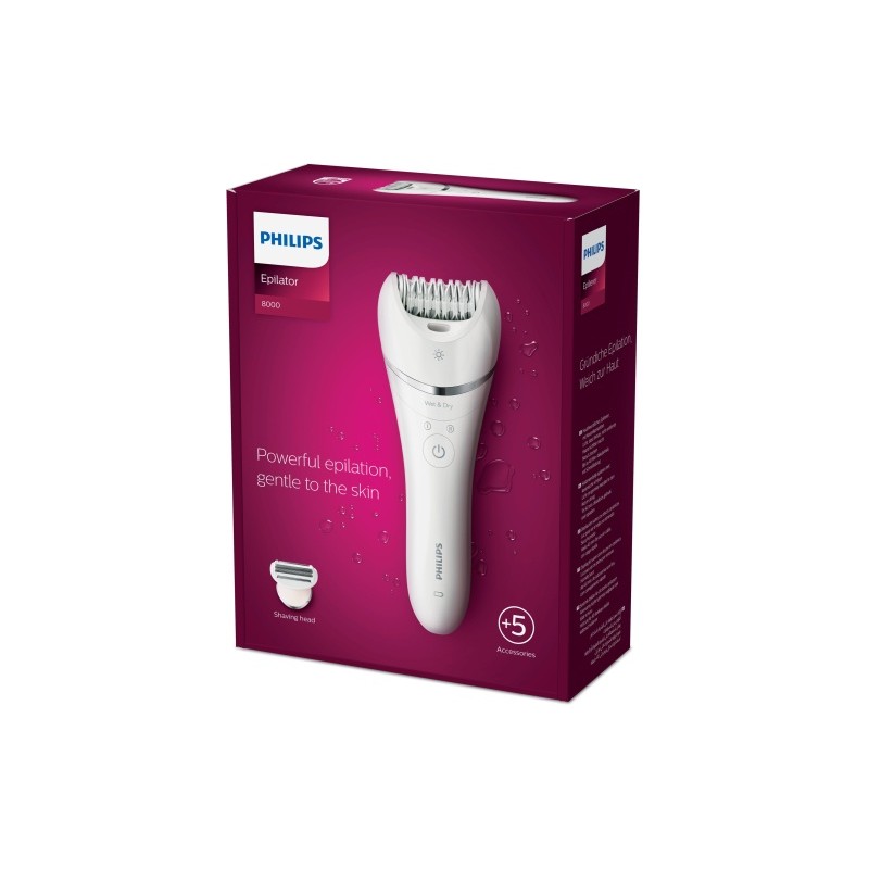 Philips 8000 Series BRE710/00 Epiliatorius, Balta