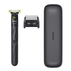 Philips One Blade QP1424/65 GiftPack Plaukų skustuvas / kirpimo mašinėlė, Charcoal Grey