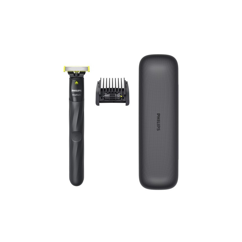 Philips One Blade QP1424/65 GiftPack Plaukų skustuvas / kirpimo mašinėlė, Charcoal Grey