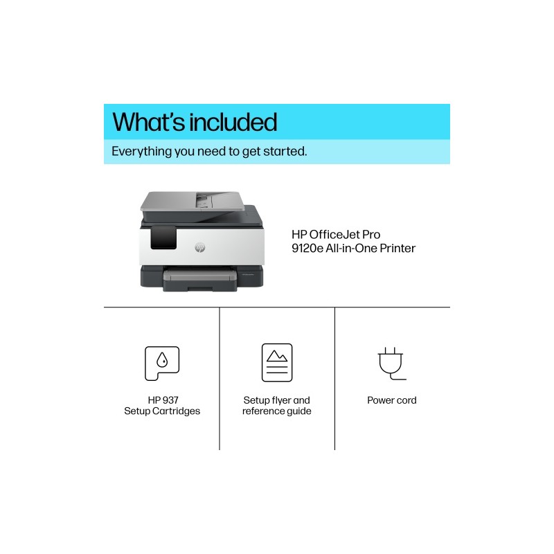 HP OfficeJet Pro 9120e Spausdintuvas rašalinis spalvotas MFP A4 22 ppm USB Wi-Fi Ethernet LAN