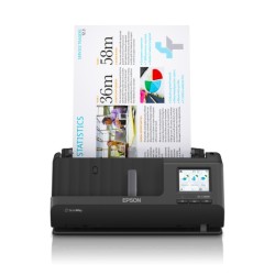 Epson ES-C380W ADF + Sheet-fed Skeneris A4 Spalvotas 30 ppm 600x600 DPI USB Wi-Fi