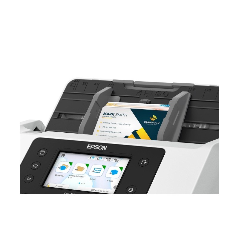 Epson WorkForce DS-800WN Skeneris A4 Spalvotas 50 ppm 600x600 DPI USB Wi-Fi Ethernet LAN