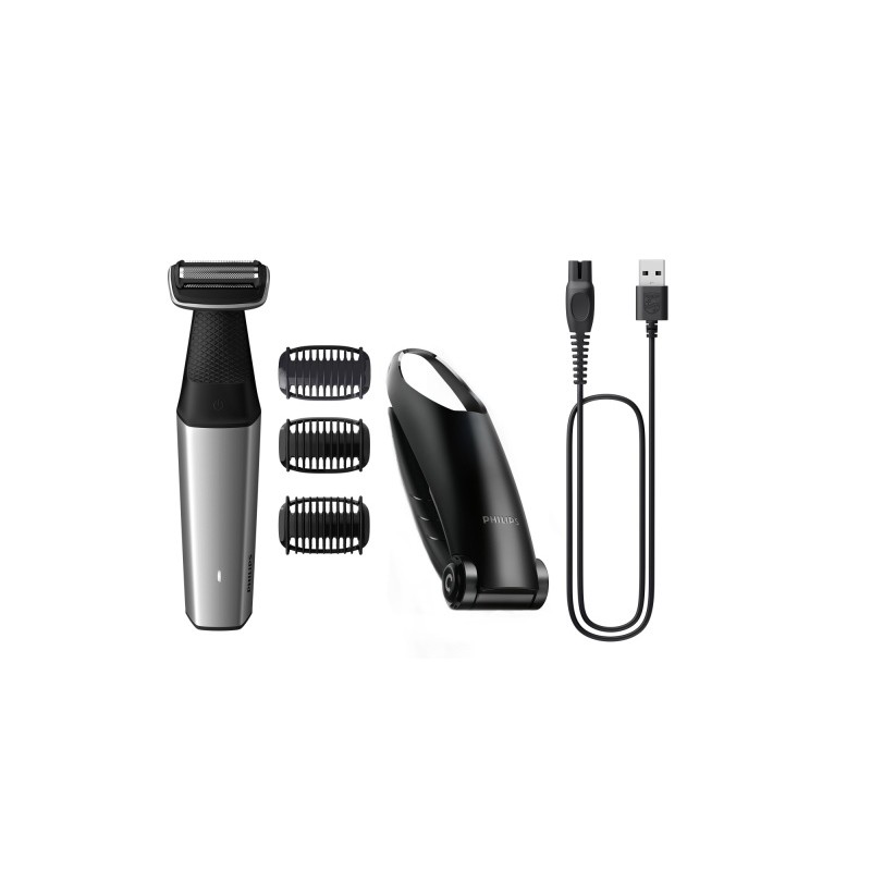 Philips Bodygroom 5000 Series BG5021/15 Kūno plaukų skustuvas / kirpimo mašinėlė, Juoda/Sidabrinė