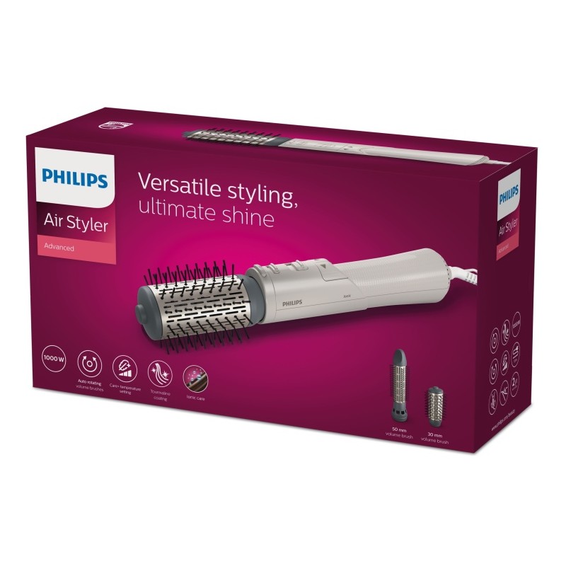 Philips 7000 Series Air styler BHA710/00 Plaukų formavimo šukos, Metallic White