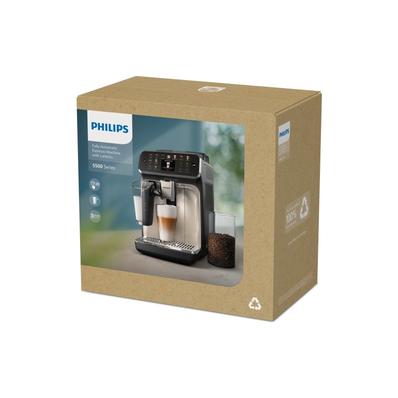 Philips LatteGo 5500 Series EP5543/80 Kavos aparatas, Rose gold/White
