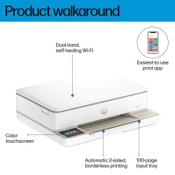 HP ENVY 6120e Spausdintuvas rašalinis spalvotas MFP A4 10 ppm USB Wi-Fi