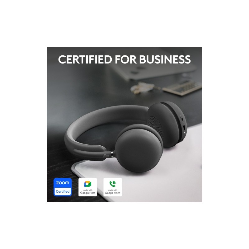 Logitech Zone Wireless 2 UC Belaidės ausinės, USB-C, USB-C Bluetooth receiver, Graphite