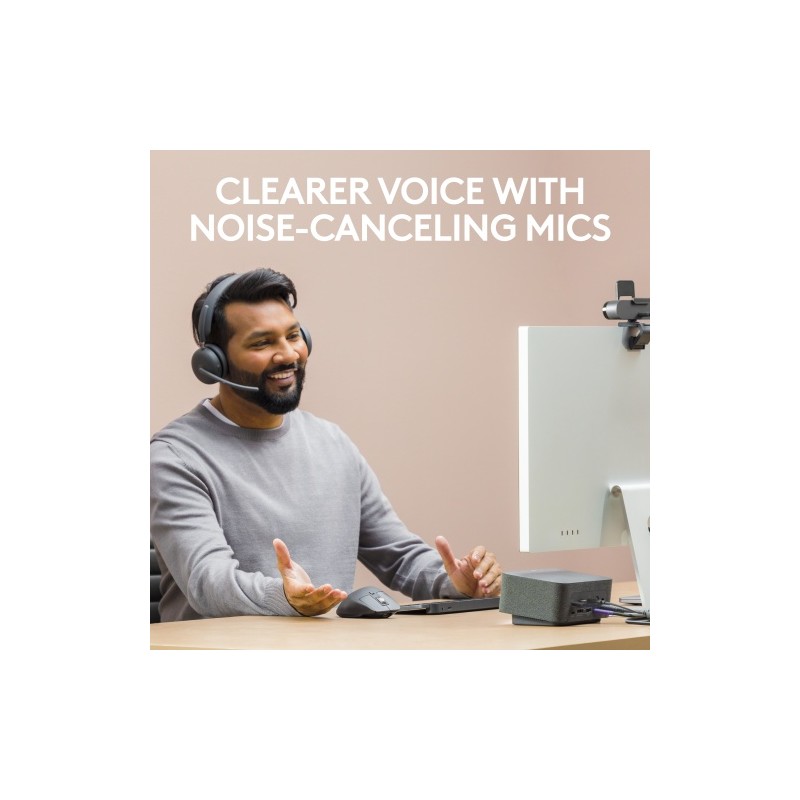 Logitech Zone Wireless 2 UC Belaidės ausinės, USB-C, USB-C Bluetooth receiver, Graphite