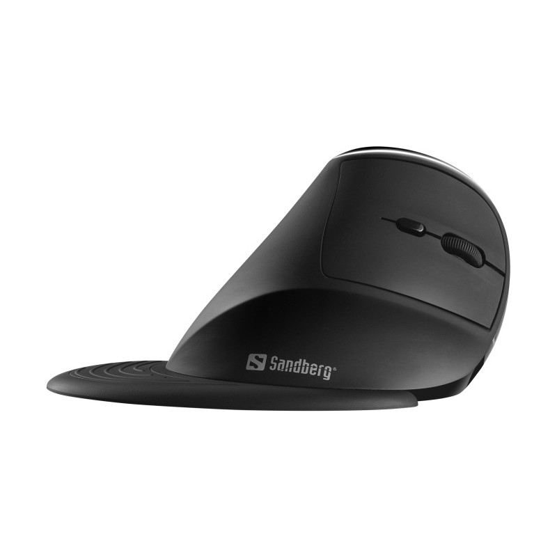 Sandberg Pro 630-13 Belaidė vertikali pelė RF Wireless, 3400 DPI, LED light, Juoda