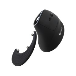Sandberg Pro 630-13 Belaidė vertikali pelė RF Wireless, 3400 DPI, LED light, Juoda