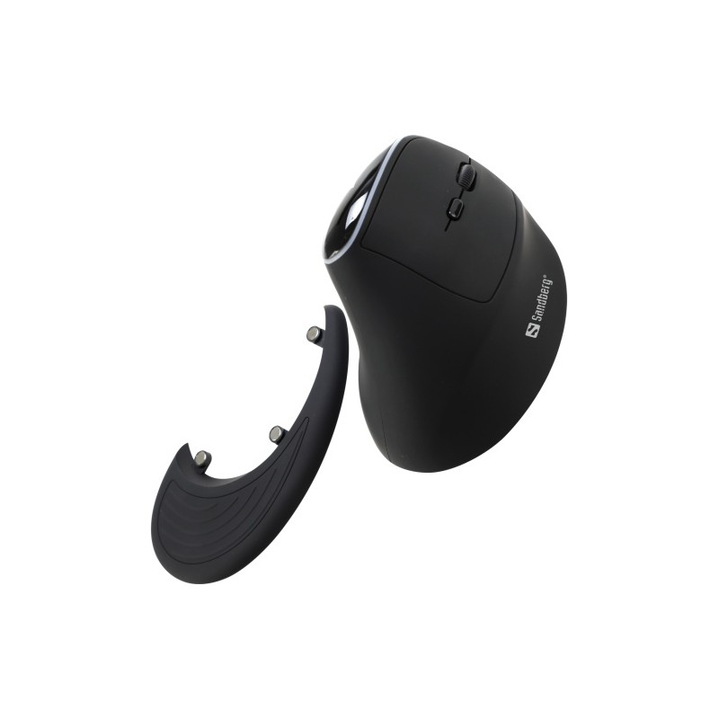 Sandberg Pro 630-13 Belaidė vertikali pelė RF Wireless, 3400 DPI, LED light, Juoda