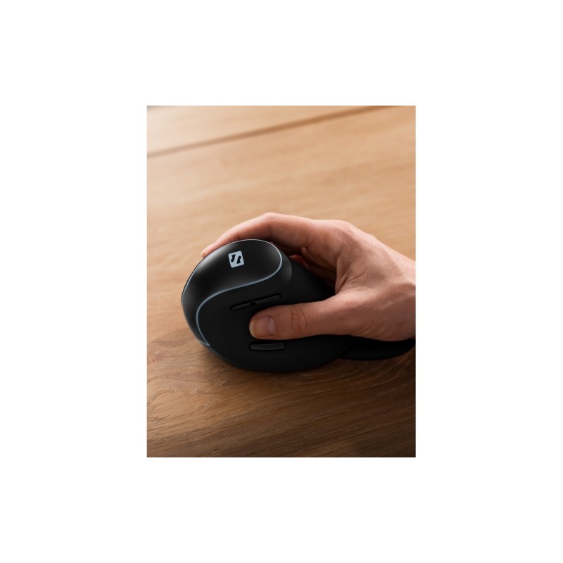 Sandberg Pro 630-13 Belaidė vertikali pelė RF Wireless, 3400 DPI, LED light, Juoda