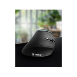 Sandberg Pro 630-13 Belaidė vertikali pelė RF Wireless, 3400 DPI, LED light, Juoda