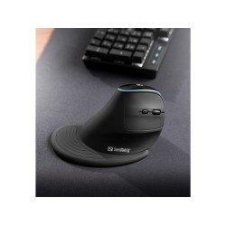 Sandberg Pro 630-13 Belaidė vertikali pelė RF Wireless, 3400 DPI, LED light, Juoda