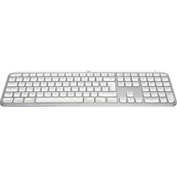Logitech MX Keys S for Mac Belaidė klaviatūra, RF Wireless+Bluetooth, Illuminated, US Int, Pale Grey