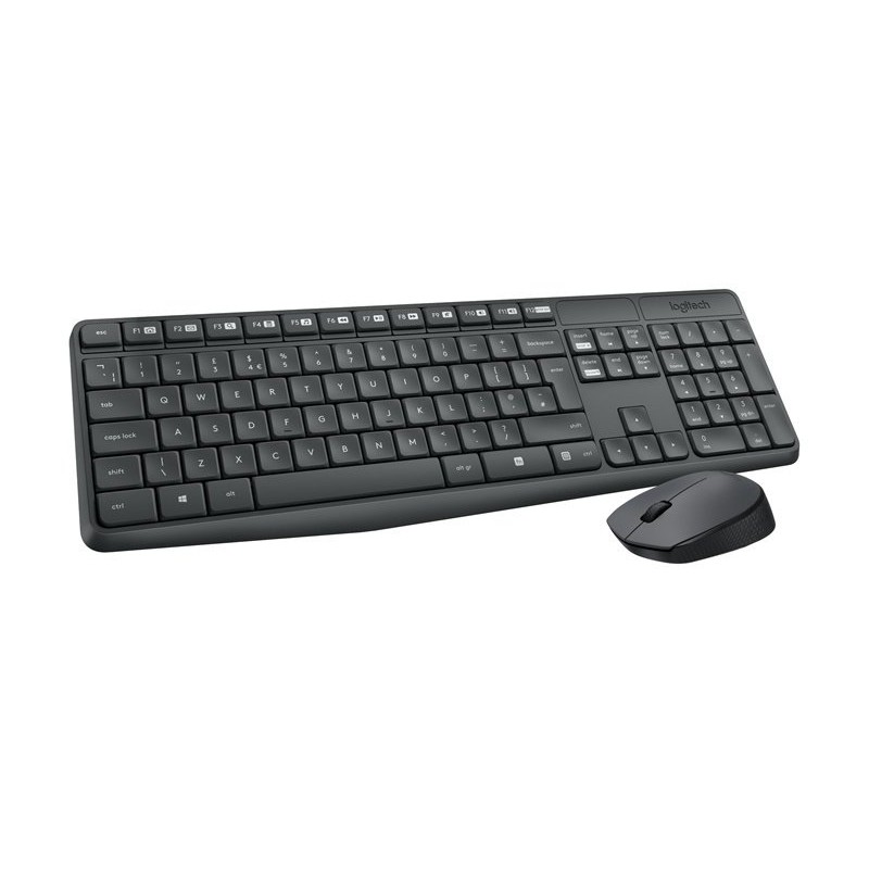 Logitech MK235 Combo Belaidė klaviatūra + pelė, US, Pilka (SPEC)