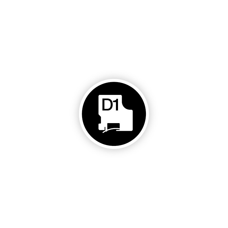 Dymo 16957 (S0718040) D1 Lanksti nailono juostelė 12mm x 3.5m, Black on White
