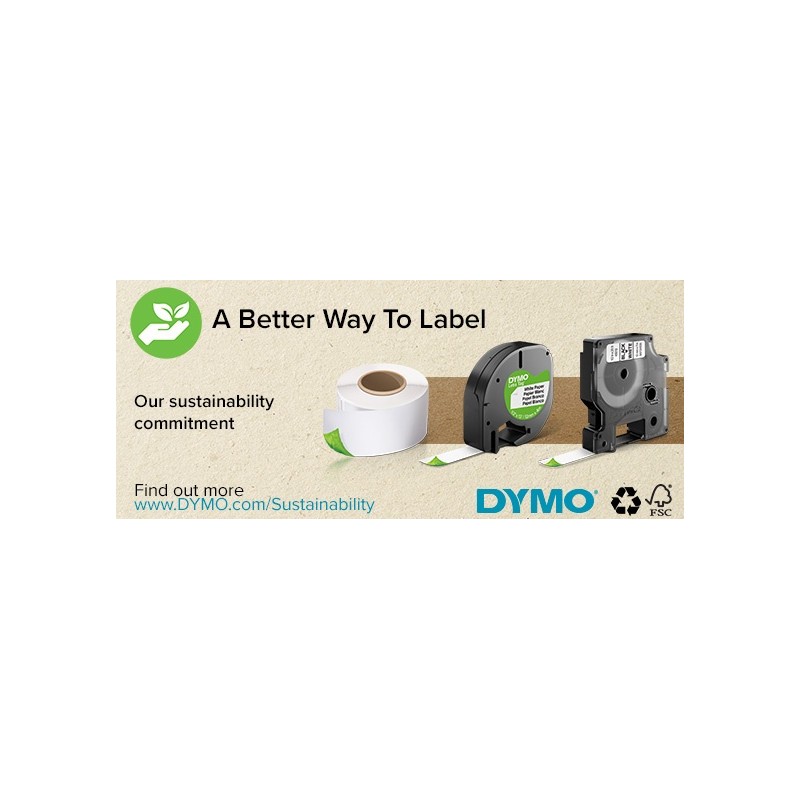 Dymo 16957 (S0718040) D1 Lanksti nailono juostelė 12mm x 3.5m, Black on White