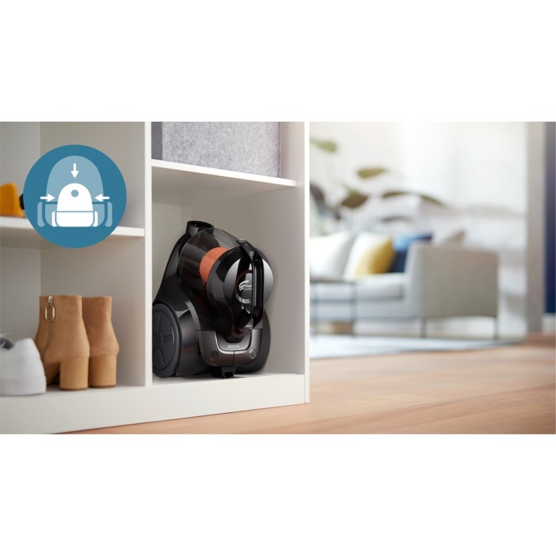 Philips 1000 Series XB1142/10 PowerCyclone 3 Dulkių siurblys, Black/Coral