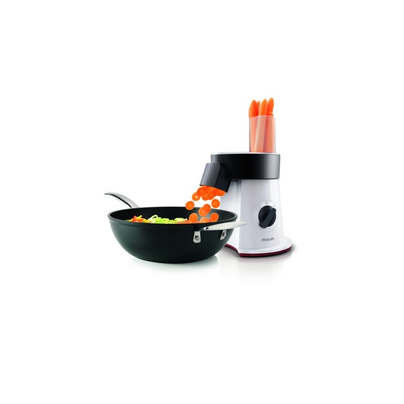 Philips Viva Collection SaladMaker HR1388/80 Daržovių pjaustyklė, 200 W, Balta/Juoda