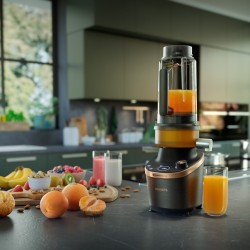 Philips Flip&Juice HR3770/00 Kokteilinė su sulčiaspaudės funkcija, 1500 W, Juoda/Vario