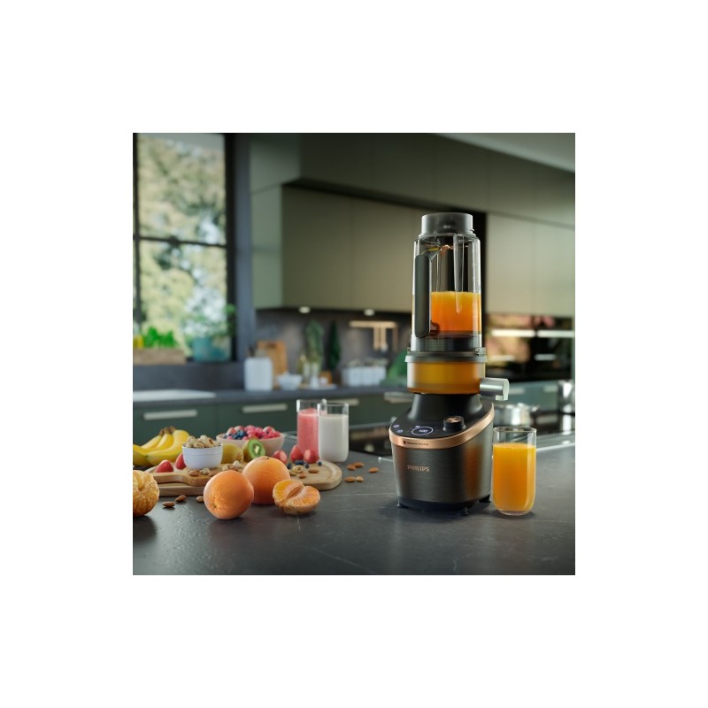 Philips Flip&Juice HR3770/00 Kokteilinė su sulčiaspaudės funkcija, 1500 W, Juoda/Vario