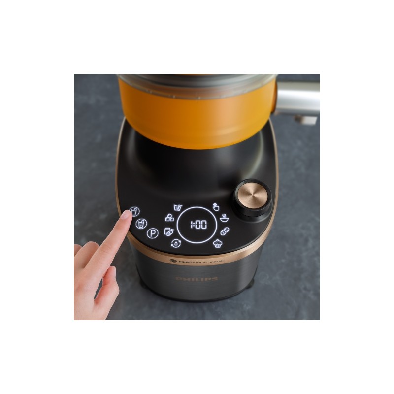 Philips Flip&Juice HR3770/00 Kokteilinė su sulčiaspaudės funkcija, 1500 W, Juoda/Vario