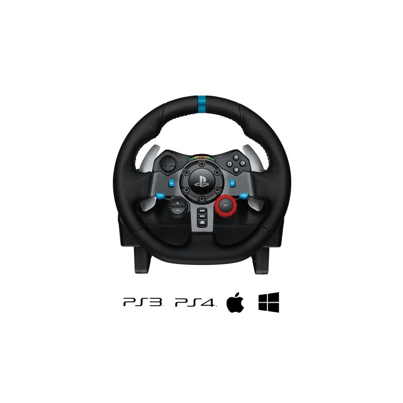 Logitech G29 Driving Force Žaidimų vairas ir pedalai, for PC, PS5, PS4, PS3, Juoda