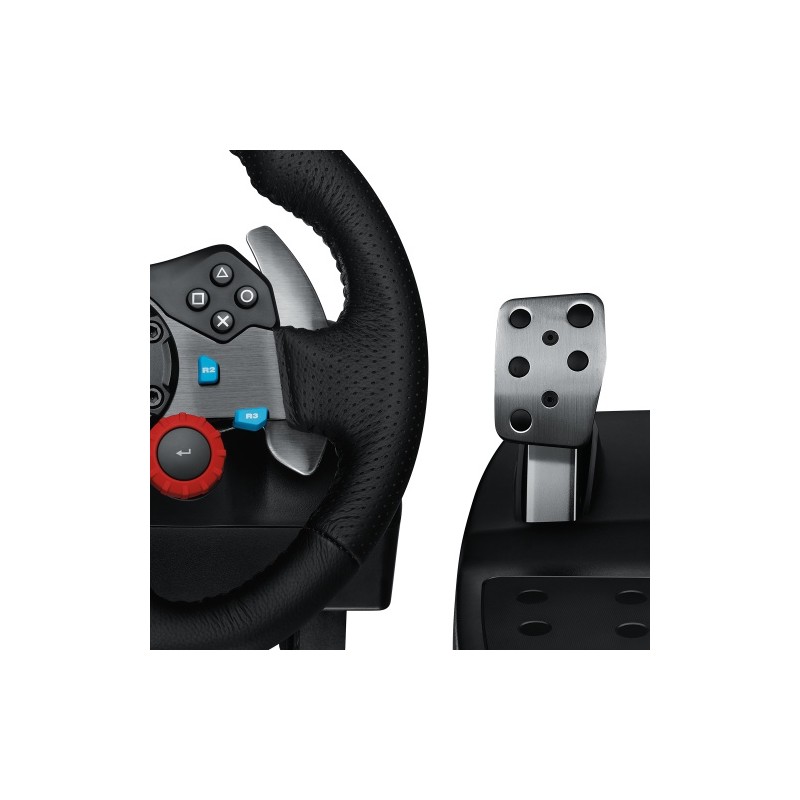 Logitech G29 Driving Force Žaidimų vairas ir pedalai, for PC, PS5, PS4, PS3, Juoda