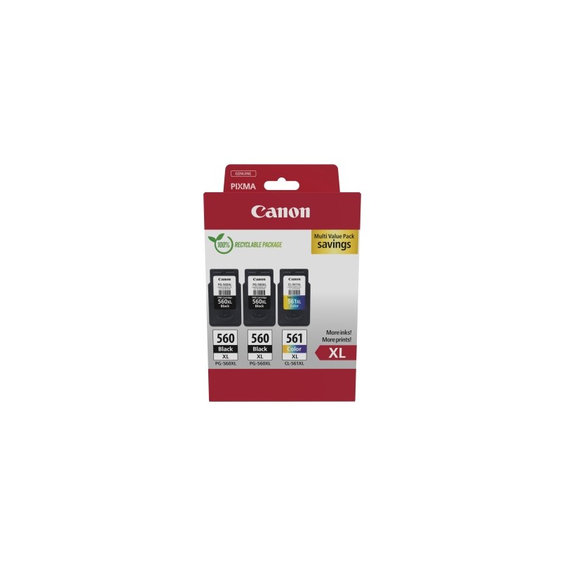 Canon PG-560XL/CL-561XL (3712C009) Rašalinių kasečių komplektas, BK/CMY