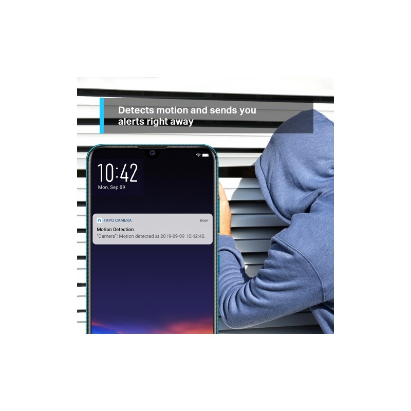 TP-Link Tapo C200 Pan/Tilt Namų apsaugos Wi-Fi kamera, Balta