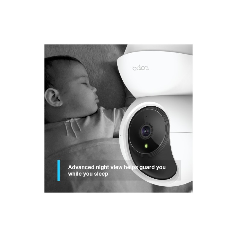 TP-Link Tapo C200 Pan/Tilt Namų apsaugos Wi-Fi kamera, Balta