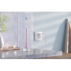 Philips Sonicare 3100 Series HX3675/15 2-pack Elektrinis dantų šepetėlis, Black, Sugar Rose