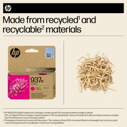 HP 937e EvoMore (4S6W7NE) Rašalinė kasetė, Purpurinė