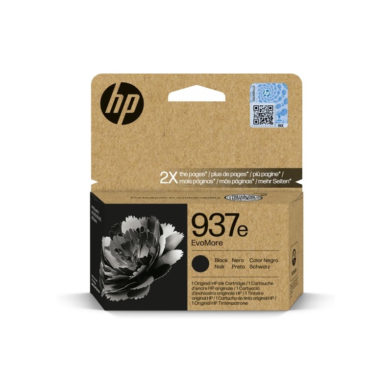HP 937e EvoMore (4S6W9NE) Rašalinė kasetė, Juoda