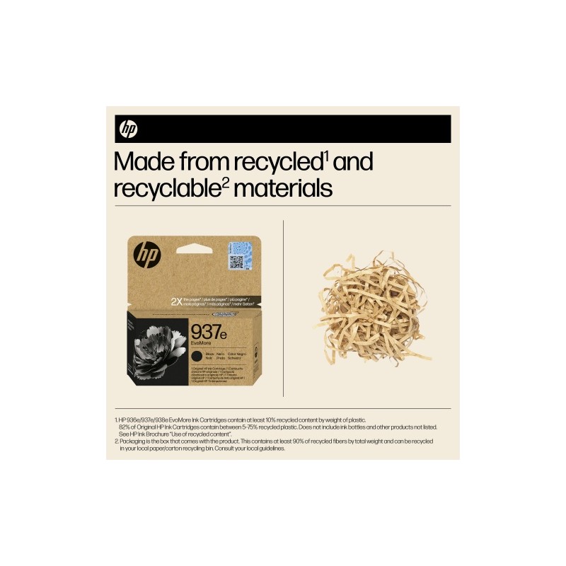 HP 937e EvoMore (4S6W9NE) Rašalinė kasetė, Juoda