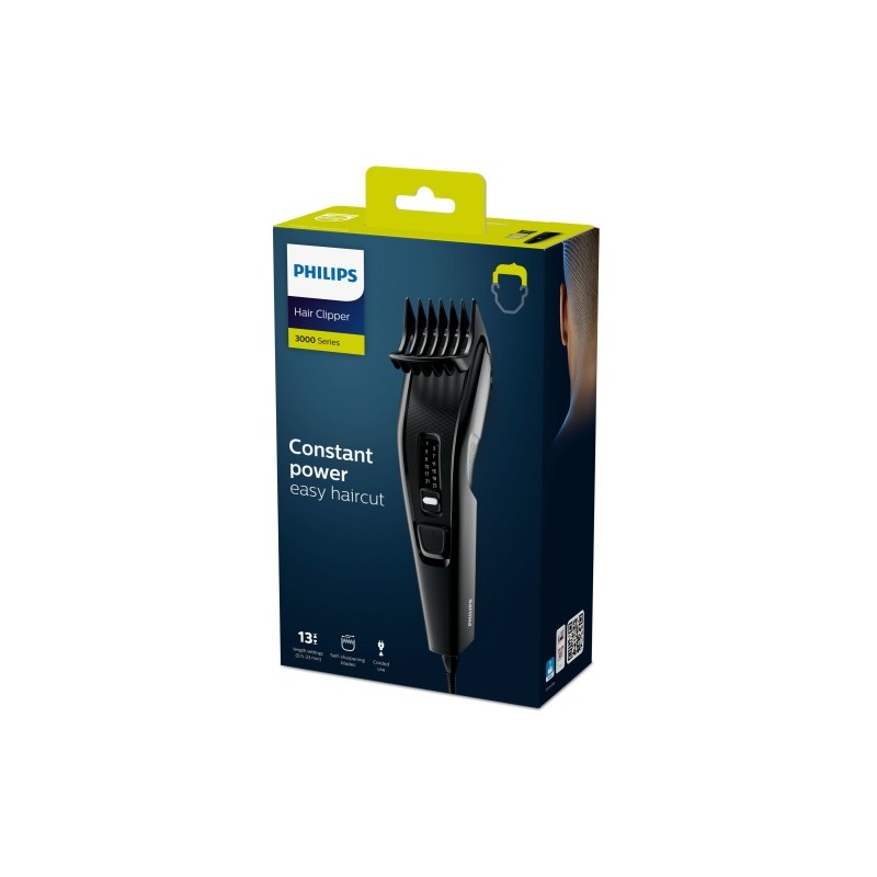 Philips 3000 Series HC3510/15 Plaukų kirpimo mašinėlė, Juoda