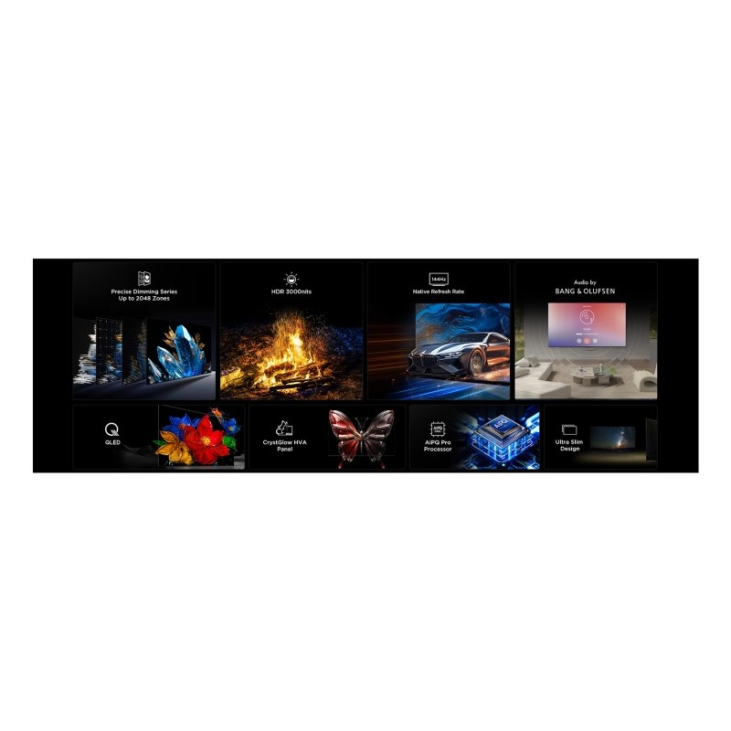 TCL 75C7K Televizorius 75'' 4K UHD 3840x2160, Smart TV, Juoda